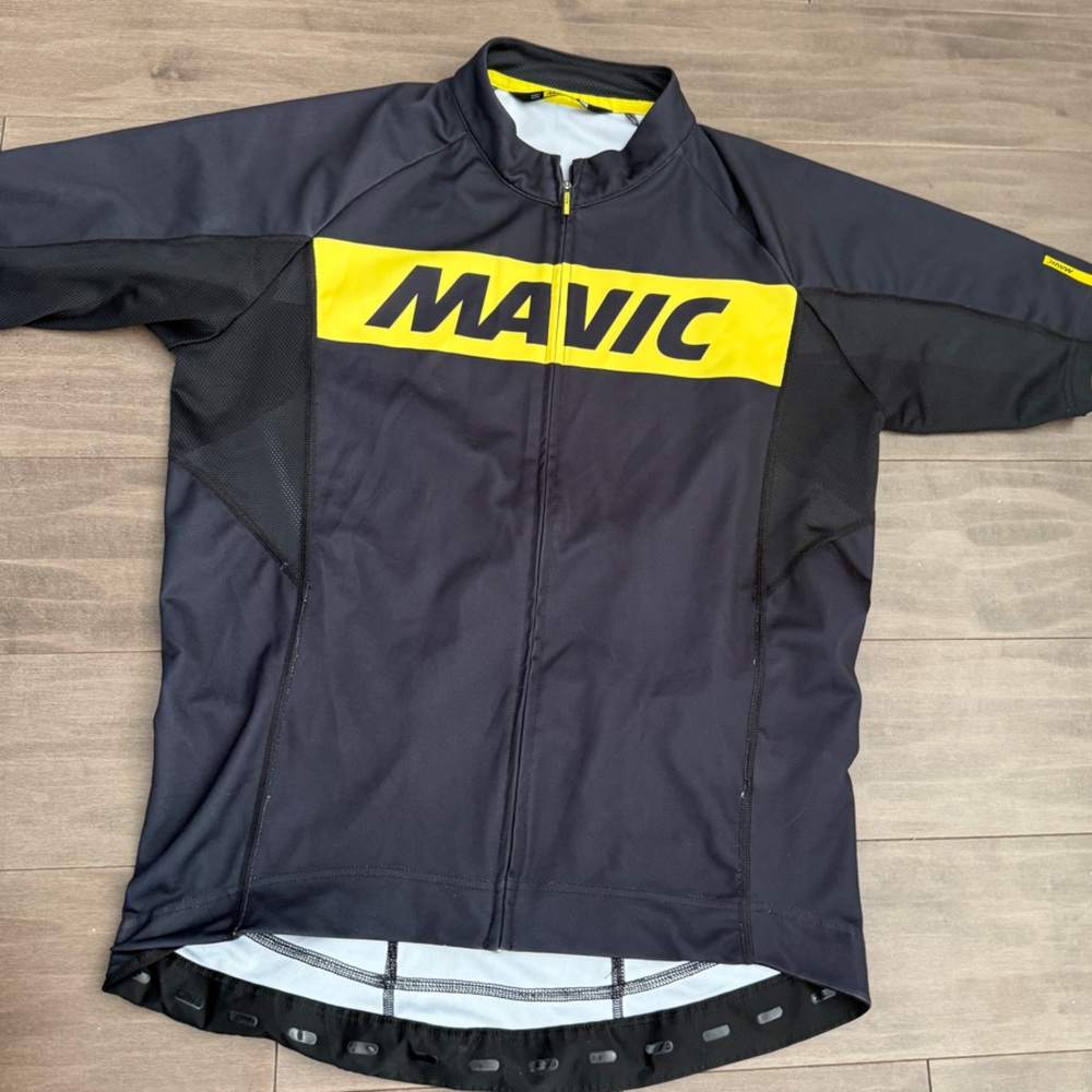 Mavic Black and Yellow Cycling Jersey Shirt size XL